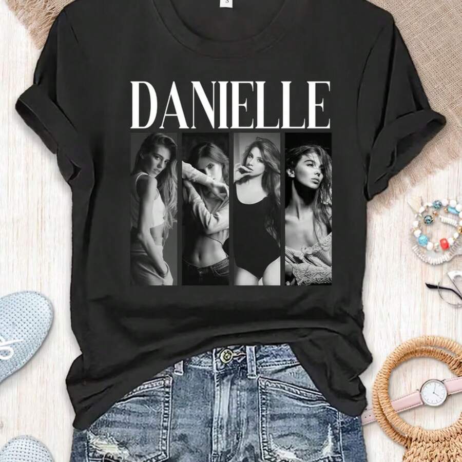 Camiseta impresa para hombres y mujeres - Negro - Ver 1
