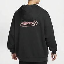 Nike Solid Color Hooded Comfortable Casual Pullover Long-Sleeve Sweatshirt For Men - Black - View 4