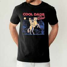 Camiseta BANGELY para Hombre, Estilo Western, con Estampado Vintage de Club de Papás, Divertida, Retro, para Fiesta de Cumpleaños, Manga Corta ZC3K - Negro - Ver 5