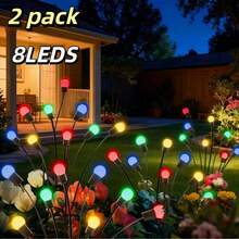 1pc Solar Garden Light - New Upgraded Solar Swaying Light, Wind Swaying, Solar Outdoor Light, Patio Pathway Decor, High Flexibility Iron Wire And Thickened Bulb Base, Warm White Light - Fireflies Planted In the Ground - View 19