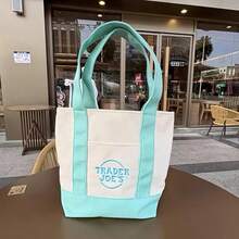 4-Pack Canvas Tote Bag For Women, Multi-Pocket Aesthetic Shoulder Bag, Heavy Duty Reusable Grocery Bag For Work, Travel, Shopping And Beach, Versatile Crossbody Handbag With Multiple Compartments. - 多色 - 查看 4