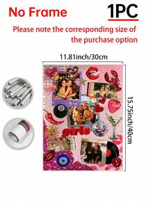 1pc Friendship Matchbox Collage Postcard With Glitter, Personalized Animal Gift, Editable Template, Customize Shiny Friendship Photo, Perfect Personalized Gift - Multicolor - View 11