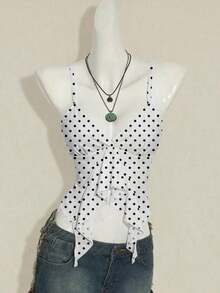 ICON Camisola Ajustada con Cuello en V y Volantes, Estampado Paisley Teal, Estilo Bohemio Retro Sexy Y2K para Mujer - Multicolor 5 - Ver 7