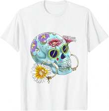 Camisetas estampadas de modaMexican Calavera |   Dia De Los Muertos |   Day Of Dead T-Shirt,Conjuntos familiares a juego, camisetas divertidas para mujer en español, camisetas para niños y niñas, camisetas del Mundial 2026, camisetas de dibujos animados/anime, camisetas con estampado de gatitos. - Blanco - Ver 7
