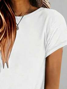 Funny T-Shirt For Women "Adult Is A Scam" - Retro Blouse With Humorous Slogan, Short Sleeve And Round Neck, Suitable For Her, Casual Top For Daily Wear And Humorous Clothing, Washable And Comfortable For Everyday Outfits. - 白色 - 查看 4