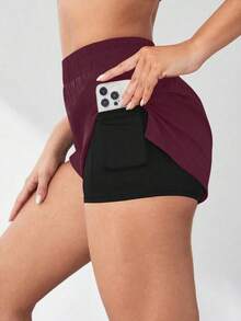 Pantalones cortos de compresión para mujer que absorben la humedad y tienen un short interno, cómodos para correr, yoga, evitar rozaduras.Pantalón corto deportivo para mujer, pantalón corto de gimnasio, pantalón corto de ciclista cómodo - Multicolor - Ver 5