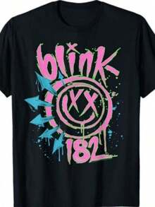 Blink 182 Neon Rock Music Band-Shirt - Black - View 8
