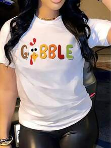 Camiseta Casual de Manga Corta para Mujer 1 pieza 100% Algodón Grueso - Cómoda Cuello Redondo, Tops Tees Suaves y Adorables - Blanco - Ver 2