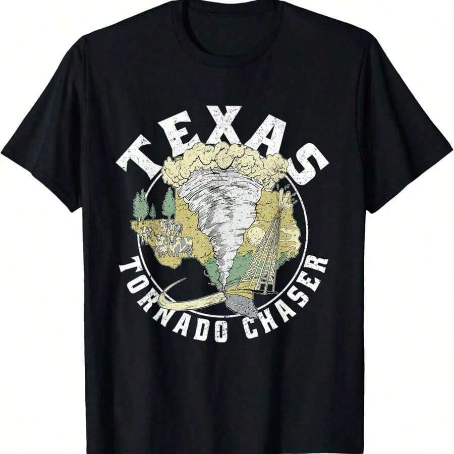 Texas Tornado Chaser T-Shirt - 黑色 - 查看 1
