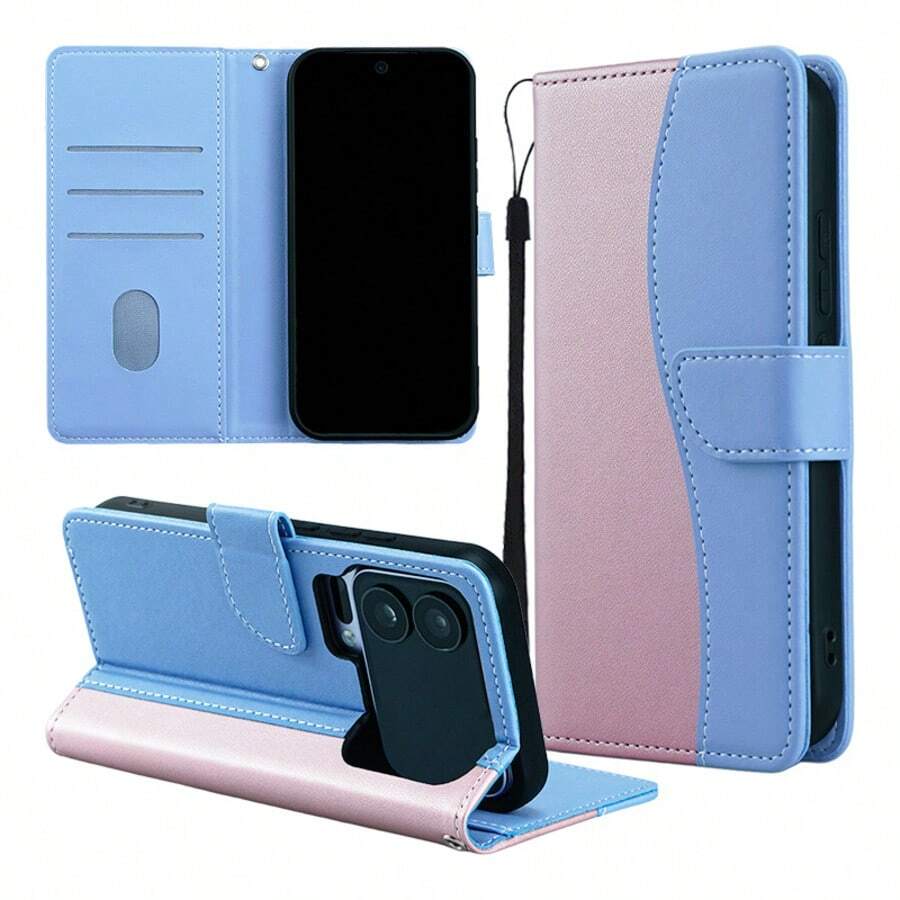 Ốp lưng ví da PU dạng gập, tương thích với iPhone Air 17 16 15 14 13 12 11 10 8 7 6 X XR Plus Pro Max, 13 12, Galaxy S20 S21 S22 S23 S24 S25 S26 Plus Ultra Edge A17 FE A12, P30 Mate 20 P20, 11 Lite 10C 9T Note 14 Pro 5G Y21 4G, chống sốc và bền bỉ. - Hoa hồng vàng - Xem 1