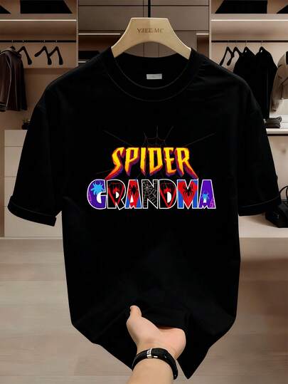 Camiseta unisex nueva de color liso 2026 con divertido estampado de abuelo y abuela.