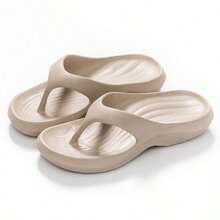 Women's Comfortable EVA Flip-Flops - Lightweight, Soft-Soled Beach Sandals With Arch Support, Suitable For All Seasons, Perfect For Indoor, Outdoor, And Beach Use. - Màu Xám nhạt - Xem 12