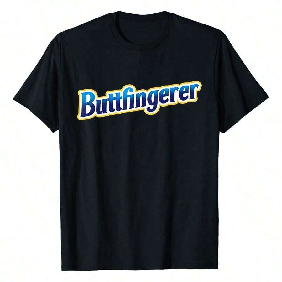 Women's Funny "Buttfingerer" Meme Print T-Shirt, 100% Cotton, Casual, Soft And Breathable Fabric, Loose Fit, Short Sleeve, Crew Neck, Perfect For Everyday Wear, Outdoor Activities, Travel And Layering, Effortlessly Stylish And Comfortable. - 白色 - 查看 1
