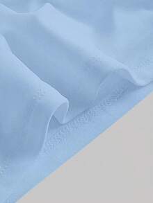 Vestido ajustado de hombros descubiertos fruncido lateral - Celeste - Ver 4
