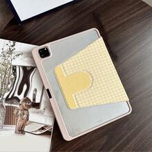 1 chiếc ốp lưng máy tính bảng xoay 360° in họa tiết kẻ caro vàng và câu nói truyền cảm hứng, có ngăn đựng bút, tương thích với iPad 10.9/10.2/ Air thế hệ thứ 5/Pro11/10/9.7/Air 2/ (thế hệ thứ 7)/ (thế hệ thứ 8)/ Air 4/5/ Pro 11/ Thế hệ thứ 10 10.9 inch 2022 Smart Case/ Air 13(M3 2025)/ Air 11(M3 2025)/ Air 11(M3 2025)/ 11(A16 2025), tương thích với Oppo Pad, Matepad, Vivo Pad, Honor Pad, Xiaoxin Pad. - Nhiều màu - Xem 6
