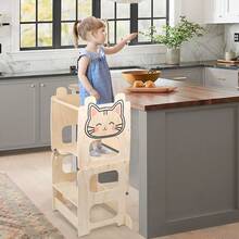 Rutschfeste Lernstühle, Kinderhocker,Mit Maltafel,Für 2bis 6Jährige - Katze - Übersicht 7
