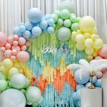 6 cuộn ruy băng giấy màu pastel tươi sáng - mỗi cuộn dài 393,7 inch, màu sắc nhẹ nhàng, ruy băng giấy crepe trang nhã dùng cho trang trí sinh nhật, đám cưới và tiệc tùng, thủ công và các lễ kỷ niệm. - màu hồng tím - Xem 2