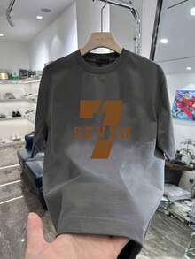 Nueva camiseta de manga corta para mujer de 180 g,% algodón - Camiseta casual versátil con estampado de verano para hombre - Camiseta con estampado de verano para parejas - Unisex - Regalo para vacaciones - Gris Oscuro - Ver 12
