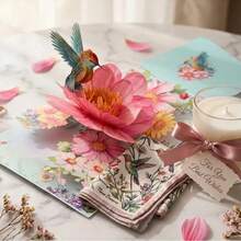 Father's Day Gift 3D Pop Up Hummingbird Card - Handmade Floral Greeting Card For Birthday, Anniversary, Thank You, Get Well Soon,  - Unique Nature Gift For Women, Wife, Friends, Dads (Envelope Included) - Nhiều màu - Xem 10