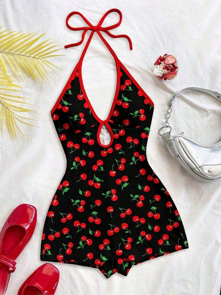 Nuevo mono mini con tirantes de punto multicolor a rayas, sin espalda, adecuado para otoño/invierno, Halloween, Año Nuevo, carnaval, fiesta, cita, té de la tarde, playa, como capa o prenda exterior - Multicolor 10 - Ver 1