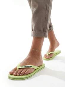 Women's Havaianas Daily Casual Comfortable Flat Flip Flops - Grey - View 1