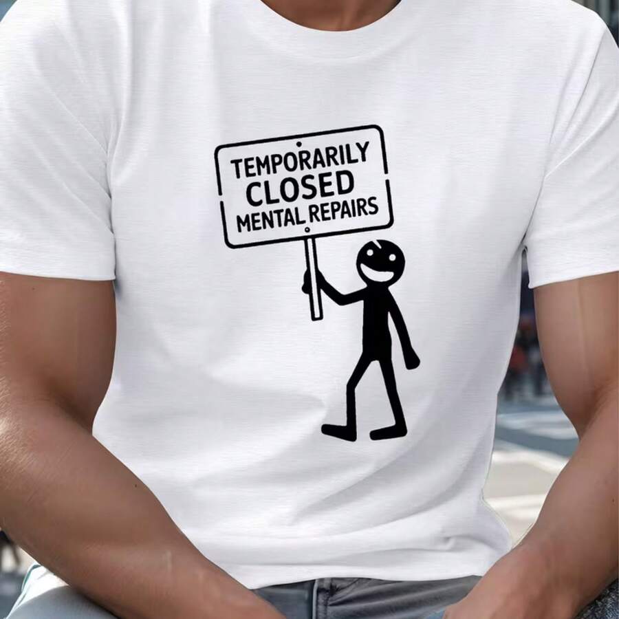 Printed T-Shirt For Men And Women - White - View 1