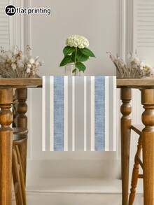 1pc Vintage Classic Striped Table Runner, Textured Rectangular Tablecloth, Suitable For Dining Table, Coffee Table, Home Decor - Durable Kitchen And Dining Room Decoration, Table Decor - Multicolor - View 1
