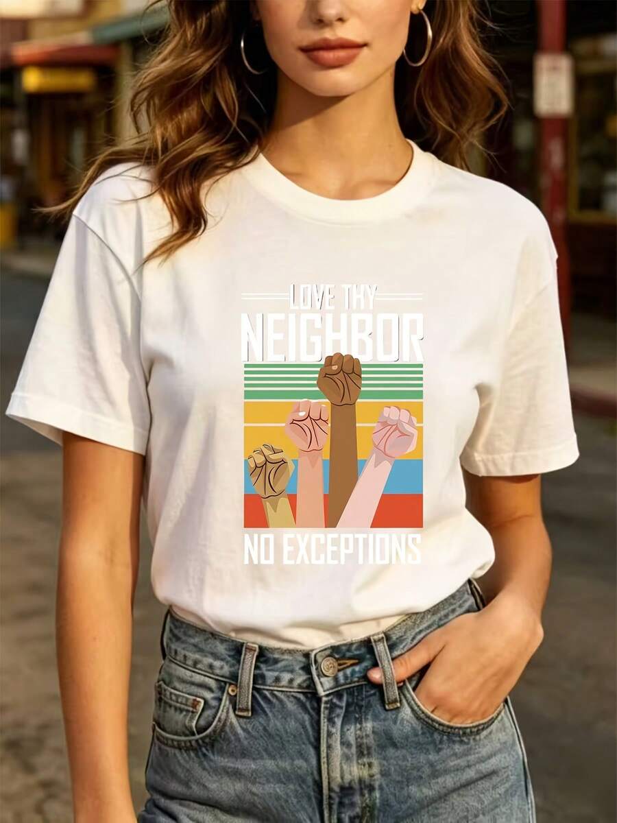 Vintage Fashion Casual T-Shirt - Perfect Gift For Family Gatherings And Building Activities, For Graduation Season And Labor Day Celebrations - Unisex Soft Cotton T-Shirt, Short Sleeve, Round Neck, Urban Vintage Style. - 白色 - 查看 1