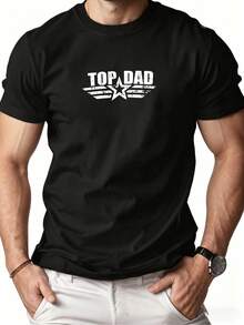 T-shirt décontracté pour homme 100% coton, T-shirt d'été décontracté à manches courtes, T-shirt pour papa en pur coton, coupe confortable - Noir - Voir 8