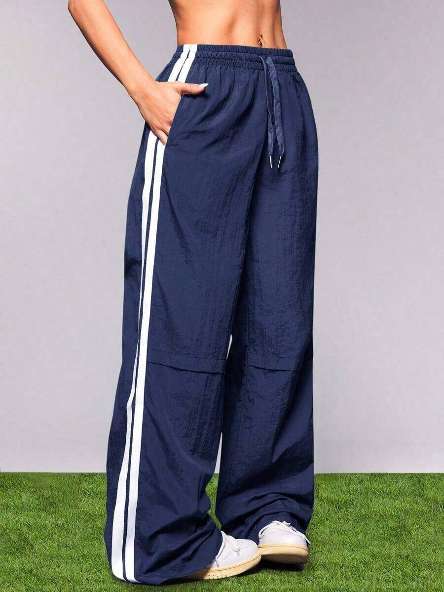 Pantalones deportivos de moda para mujer, aptos para el verano - azul real - Ver 1