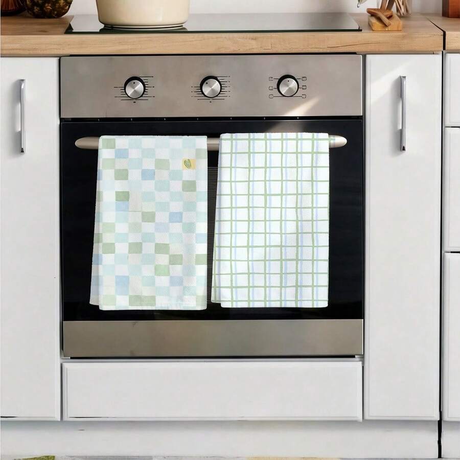 Dish Towel, Cleaning Cloth Flower, Polka Dot, Checkerboard Kitchen Towel Set Multi-Purpose High-Quality Kitchen Dry Towel Bar Towel Modern Design Quick-Dry, Ultra-Soft Polyester Kitchen Towel Dish Towels Hand Towels Tea Towel Bathroom Towel, Durable Fabric Perfect For Kitchen, Bathroom, Office & Restaurant Decor Holiday Decoration Family Gathering Decor Parties And Seasonal Celebrations Kitchen Gift Festival Gifts Ideal For Spring Decor & Festive Gatherings (Single-Sided Pattern) - 多色7 - 查看 1