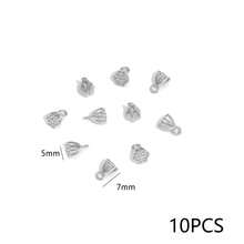 10 chiếc mặt dây chuyền hình nụ sen mạ vàng 18K bằng thép không gỉ 304, hạt mặt dây chuyền hình hoa 3D để tự làm trang sức. - mặt dây chuyền - Xem 13