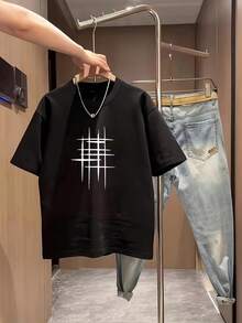 Nueva camiseta de manga corta para mujer de 180 g,% algodón - Camiseta casual versátil con estampado de verano para hombre - Camiseta con estampado de verano para parejas - Unisex - Regalo para vacaciones - Negro - Ver 12