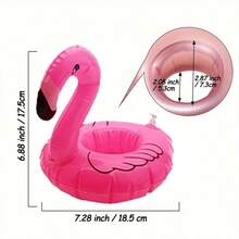 1/5/11pcs Pool Float, Flamingo Inflatable Drink Holder Wholesale, Flamingo Float, Inflatable Cup Holder And Flamingo Cup Holder. Perfect For Hawaiian Theme Party, Birthday, Wedding, Beach And Pool Party Decoration. - Multicolor - View 11