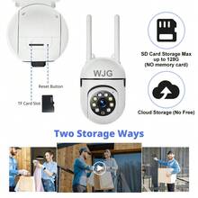Caméra de surveillance WiFi WJG 1296P, surveillance de intelligente Full HD, rotation PTZ 360°/90°, appel vocal en un clic, interphone audio bidirectionnel, contrôle à distance via application mobile, vision nocturne en couleurs, prise en charge de carte mémoire/stockage cloud, détection de mouvement - Blanc - Voir 9