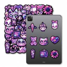 Gothic Purple Aesthetic Sticker Pack Of 50, Waterproof Vinyl Decals For Laptops, Water Bottles, Skateboards, Halloween Theme Doodles, Motorcycles, Guitars, Christmas Gifts, Rewards - White - 50 PCS - View 4
