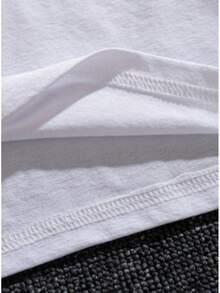 1 Matching Couple Anniversary T-Shirt, His And Her Wedding T-Shirts With "I Love My Wife Husband" Print, Thick Fabric Crew Neck T-Shirts, Machine Washable, Wedding Gifts For Couples, Anniversary Or Valentine's Day Gift. - 女款-白色 - 查看 5