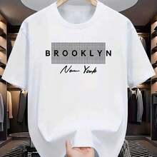Versatile Short-Sleeve T-Shirt In Pure Cotton With Fun Eye Design, Classic European And American Style, For Couples - White 8 - View 1