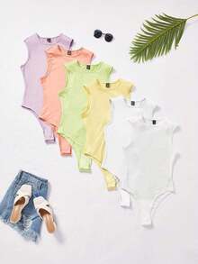 Body tank de cuello redondo - Blanco - Ver 3
