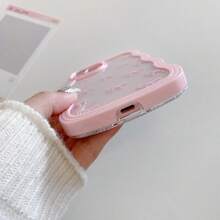 Bow Case For IPhone17 Pro Max, 16 Pro, 15 Plus, 14 Plus, 13 12, Clear Cute Ribbon Bow Phone Case Curly Wavy Aesthetic Phone Case, Slim Soft Transparent Shockproof Protective Cover For Women Girls - Pink - 粉色 - 查看 5
