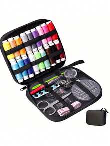Adult Beginner Sewing Tool Kit, Includes Needles, Thimble, Weaving Tools, Handicraft Travel Supplies And Accessories - A - View 10