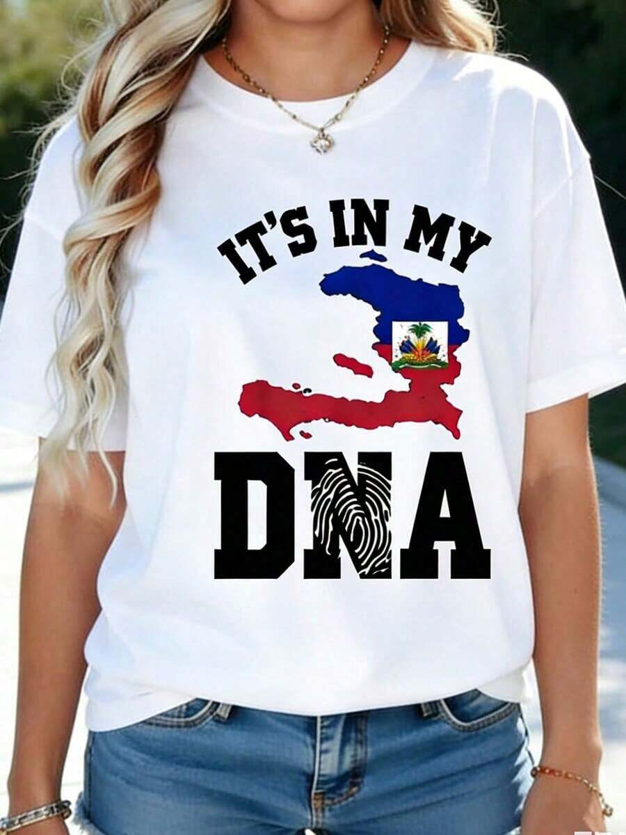 Camiseta Casual de Manga Corta con Cuello Redondo para Primavera y Verano - Ajuste Cómodo y Relajado, Camiseta con Estampado Gráfico para Amantes del Deporte - Camiseta Unisex, Camisetas Casuales, Ropa Urbana para Mujer 100% Algodón Resistente - Blanco - Ver 1