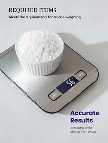 [熱銷禮品] 10kg容量廚房秤，高精度食物秤，不鏽鋼秤盤，具備歸零功能和多單位轉換，適用於烹飪和烘焙。秤面附有藍色保護膜，使用前必須撕除。電池供電（不含電池）。 - 廚房秤 - 查看 3