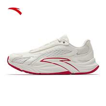 Anta AT681 Asphalt Road Tyrant | Retro Running Shoes For Men, Casual Sports Sneakers For Spring - Ivory White/Classic Red - 3 - View 1