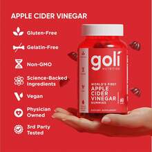 Goli Nutrition Goli Apple Cider Vinegar Gummies - Worlds First ACV Gummy With Vitamin B12, Beetroot & Pomegranate - Vegan, Non-GMO, Gluten-Free, 120 Count (2 Pack) - 60 Đếm - Xem 9