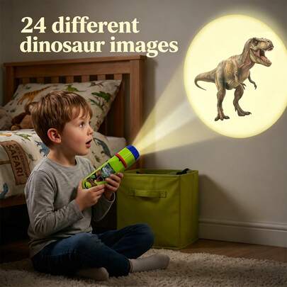 Dinosaur World Projection Toy With 3 Dinosaur Projection Cards, Recognize Dinosaurs And Explore Scientific Projection Principles, Suitable For Holiday Gifts And Family Gatherings