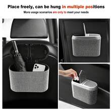 Thùng rác xe hơi lấp lánh, thùng rác treo có nắp đính đá lấp lánh, phụ kiện nội thất xe hơi - nhiều màu - Xem 11