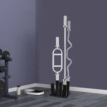 OUKANING 5-Bar Vertical Barbell Rack Q235 Steel Anti-Slip Stable For Gym Home Fitness Bars - 黑色 - 查看 1