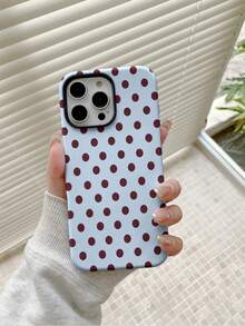 Ốp điện thoại màu xanh chấm bi Mocha, tương thích với iPhone 17/16/15/14/13/12/11 Pro Max - Màu xanh lam - Xem 7