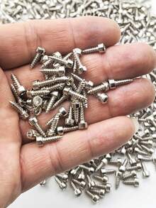 100 buah Sekrup Self-Tapping Kepala Cangkir M3, Sekrup Audio Warna Hitam & Perak, Sekrup Soket Heksagonal untuk DIY - A - View 10